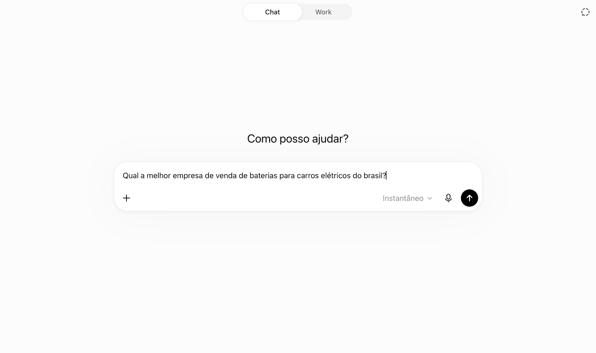 Exemplo de busca em IA: Qual a melhor empresa de venda de baterias para carros elétricos do Brasil?